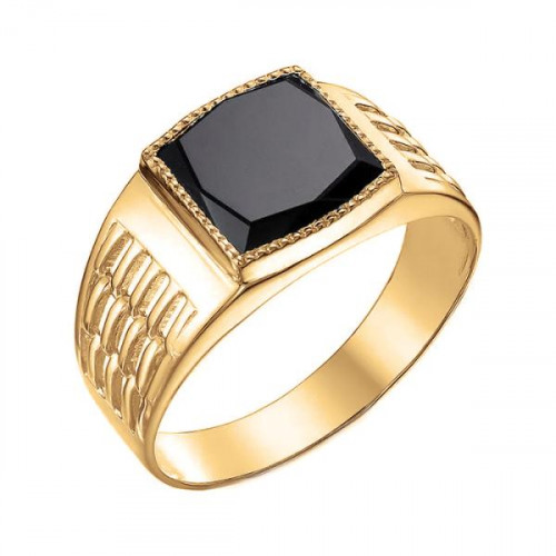 Печатка из золота с агатом