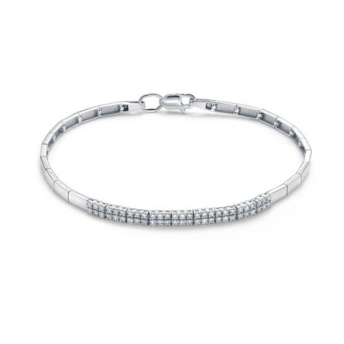 Браслет из белого золота с бриллиантом