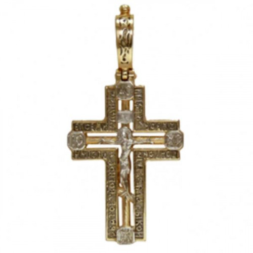 Крест из золота с чернением