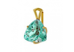 Подвеска из желтого золота с аквамарином