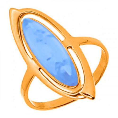 Серебряное кольцо с позолотой с бирюзой