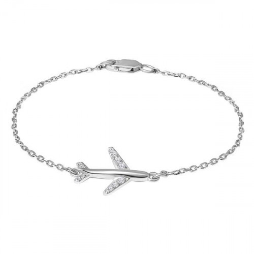 Серебряный браслет с фианитом