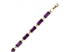 Золотой браслет с аметистом