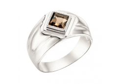 Печатка из серебра с кварцем