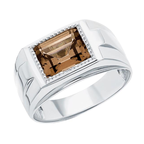 Печатка из серебра с кварцем