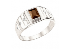 Печатка из серебра с кварцем