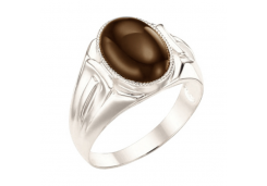 Печатка из серебра с кварцем