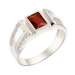 Печатка из серебра с гранатом