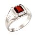 Печатка из серебра с гранатом