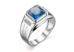 Печатка из серебра с лондон топазом