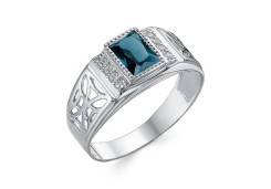Печатка из серебра с лондон топазом