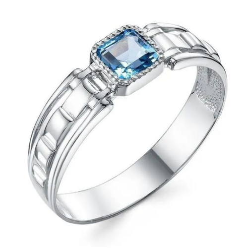 Печатка из серебра с топазом