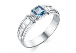 Печатка из серебра с топазом