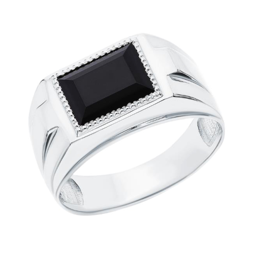 Печатка из серебра со шпинелью