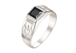 Печатка из серебра со шпинелью