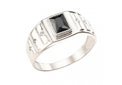 Печатка из серебра со шпинелью