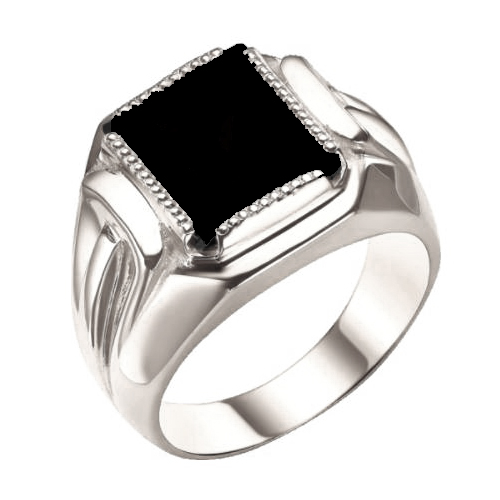 Печатка из серебра со шпинелью