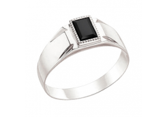 Печатка из серебра со шпинелью