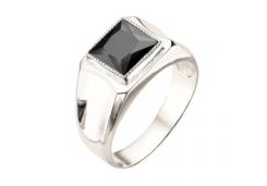 Печатка из серебра со шпинелью