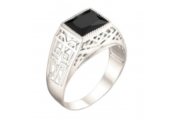 Печатка из серебра со шпинелью