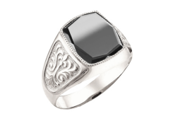 Печатка из серебра с агатом