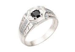 Печатка из серебра с агатом