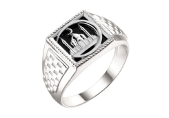 Печатка из серебра с агатом