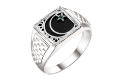 Печатка из серебра с агатом