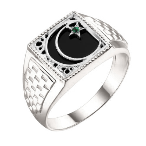 Печатка из серебра с агатом