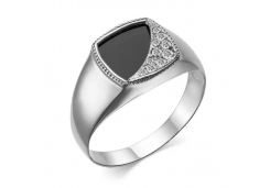 Печатка из серебра с агатом