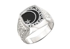 Печатка из серебра с фианитом