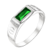Печатка из серебра с изумрудом