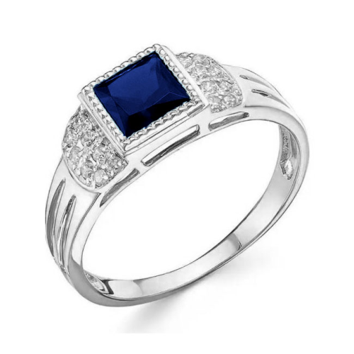 Печатка из серебра с сапфиром