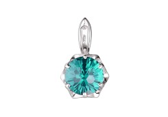 Серебряная подвеска с аквамарином
