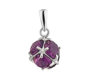 Серебряная подвеска с кварцем