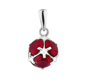 Серебряная подвеска с кварцем