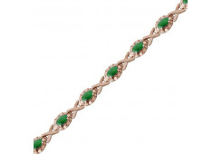 Золотой браслет с изумрудом