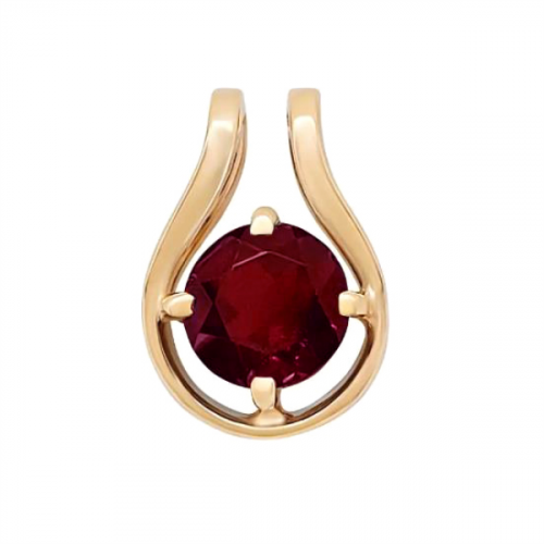 Золотая подвеска с рубином