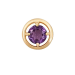 Золотая подвеска с аметистом
