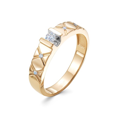 Золотое кольцо с бриллиантом