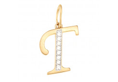 Золотая подвеска с фианитом