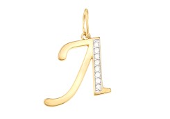 Золотая подвеска с фианитом