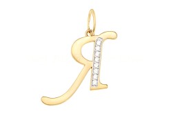 Золотая подвеска с фианитом