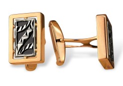 Запонки из золота с ониксом