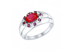 Серебряное кольцо с корундом