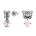 Серебряные cерьги пусеты (гвоздики) с фианитом