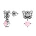 Серебряные cерьги пусеты (гвоздики) с фианитом
