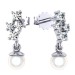 Серебряные cерьги пусеты (гвоздики) с жемчугом