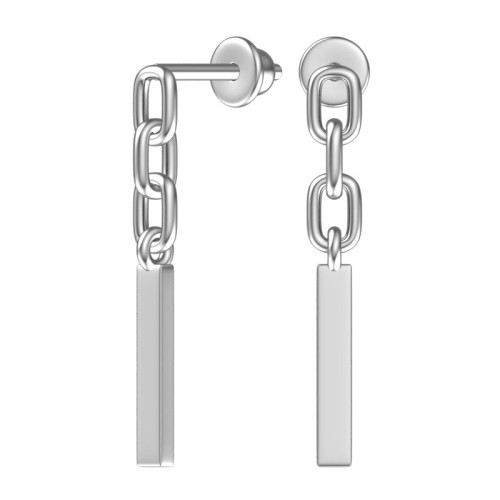 Серебряные cерьги пусеты (гвоздики)