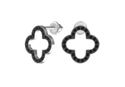 Серебряные cерьги пусеты (гвоздики) с фианитом